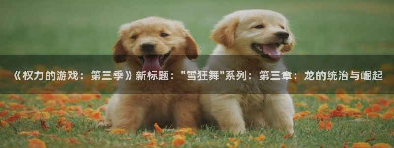 杏耀手机登录线路测速在哪里：《权力的游戏：第三季》新标题：\