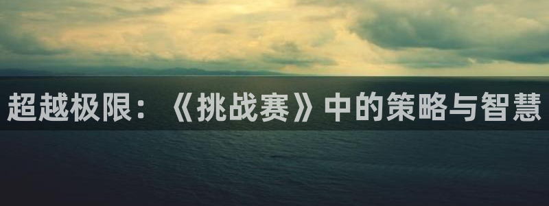 杏耀app怎样申请：超越极限：《挑战赛》中的策略与智慧